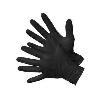Black Nitrile Industrial Grade PF Disposable Gloves - Box of 100 Gloves - 43-20WN