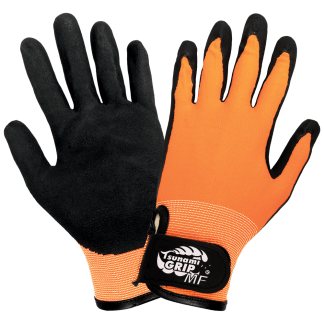 GGS 510MFV - MF High-Visibility Mach Finish Nitrile Palm Coated Gloves with Cut, Abrasion, and Puncture Resistance - CUT LEVEL A1