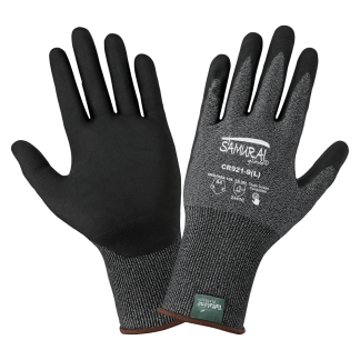 GGS CR921 - Salt-and-Pepper Cut Resistant Coated Touch Screen Gloves Made with 21-Gauge Tuffalene® Platinum - Cut level A4