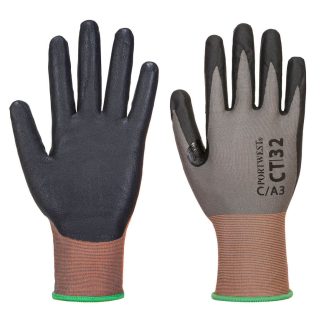 Portwest CT32 - CT Cut C18 Nitrile Glove Gray/Black - Cut Level A3