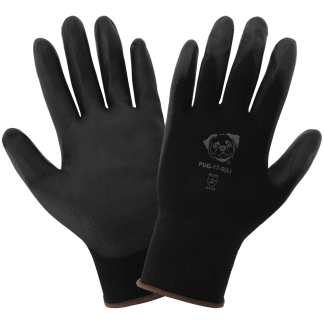 GGS PUG-17 - Black Lightweight Polyurethane Coated Anti-Static/Electrostatic Compliant Gloves - DOZEN