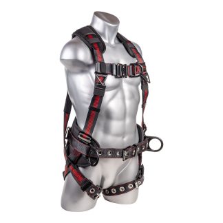 KStrong® Kapture™ Epic 5-Point Full Body Harness, Enhanced Dorsal D-ring Plus™, Front D-ring, 2 Side D-rings, Waist Pad w/ Removable Tool Belt, Back/ Shoulder Pad, QC Chest and TB Legs