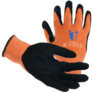 Glove Safe VHO-1387- 13 Gauge, Puncture Level 4, Lightweight Glove, Sandy Nitrile Palm, Reinforced Thumb Crotch - Cut Level A7 - DOZEN
