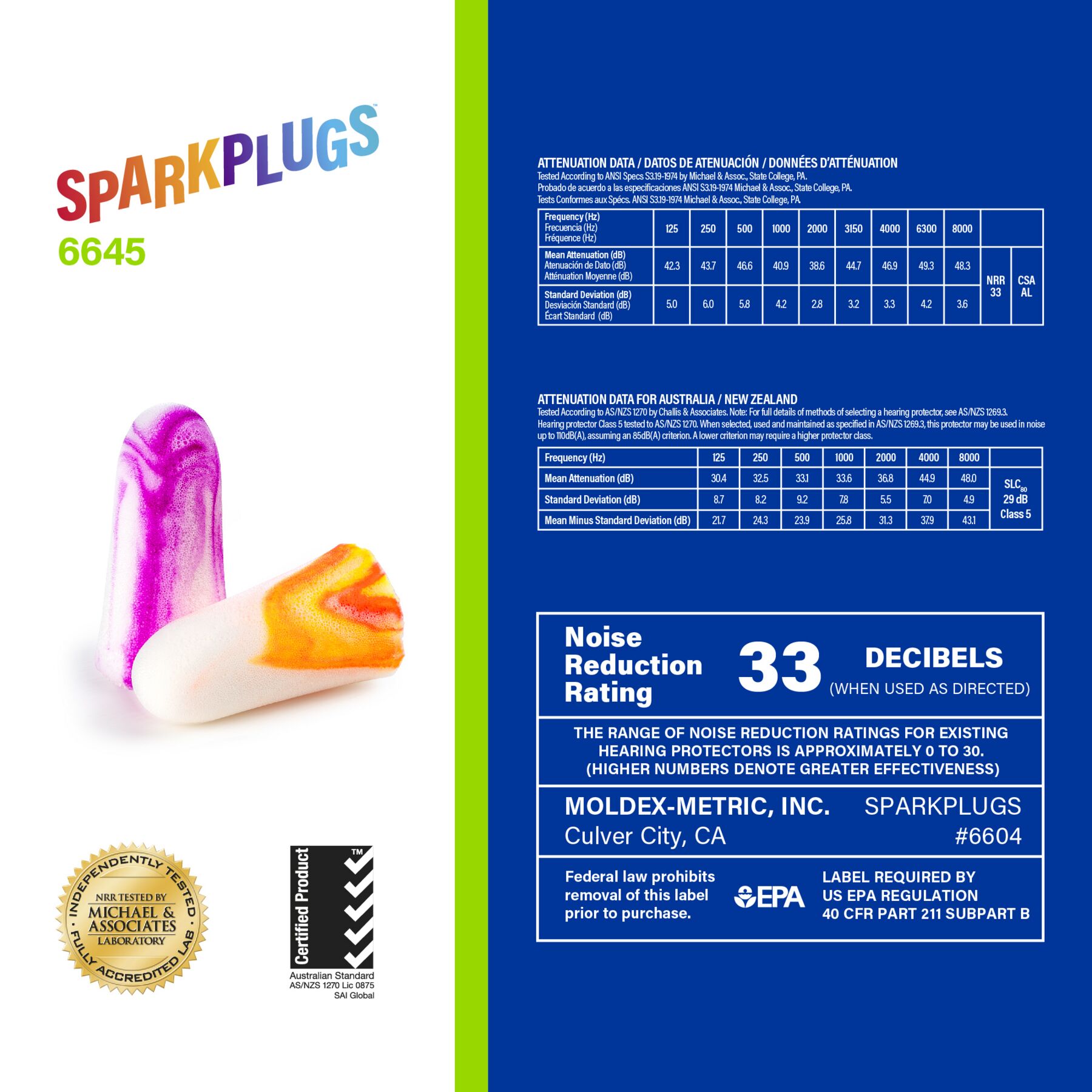 SparkPlugs® PlugStation® 6645 Foam Earplug Dispenser 500 Pairs NRR 33dB - Image 2