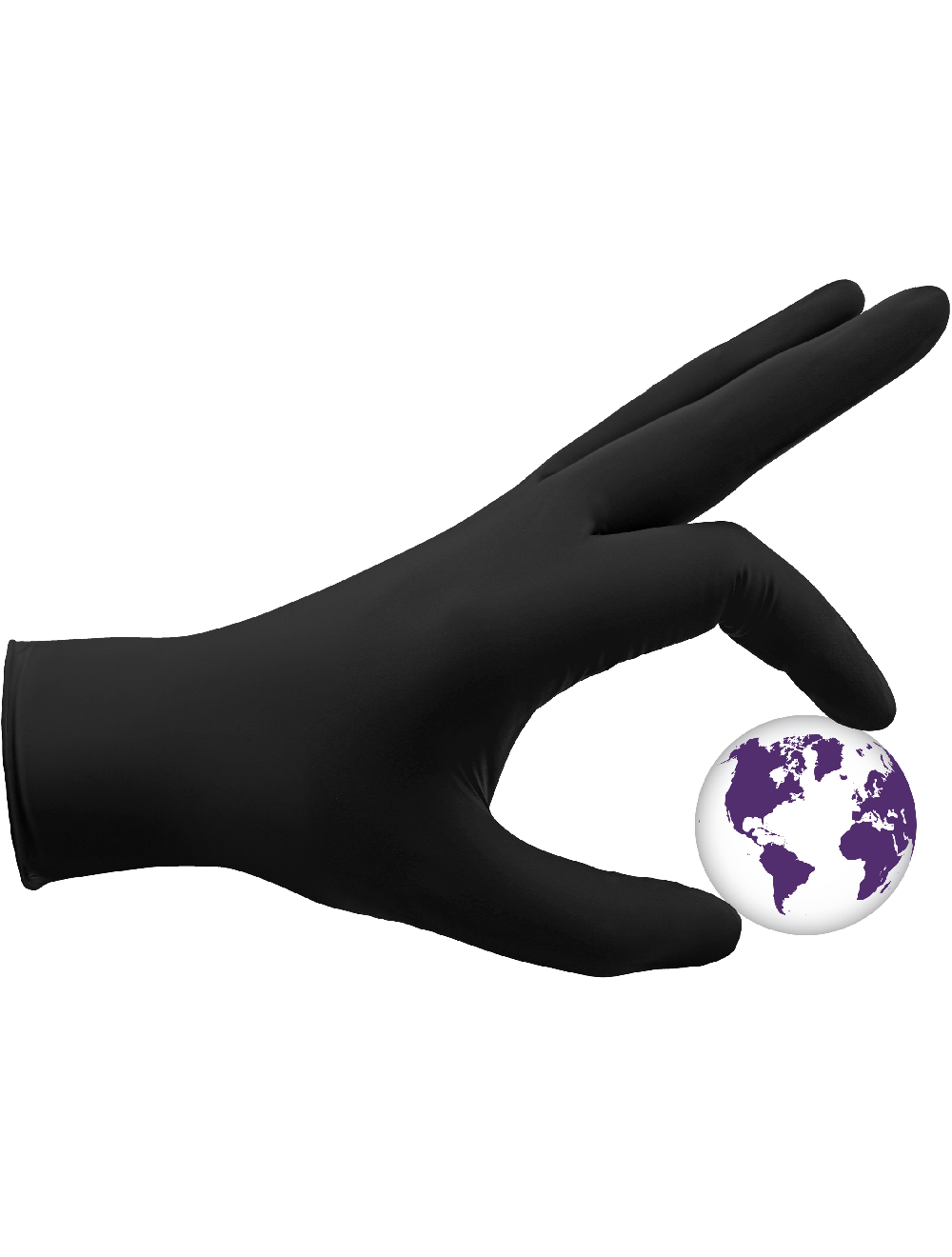GGS 705BPF - Nitrile, Powder-Free, Industrial-Grade, Black, 5-Mil, Textured Fingertips, 9.5-Inch Disposable Gloves - CASE - Image 6