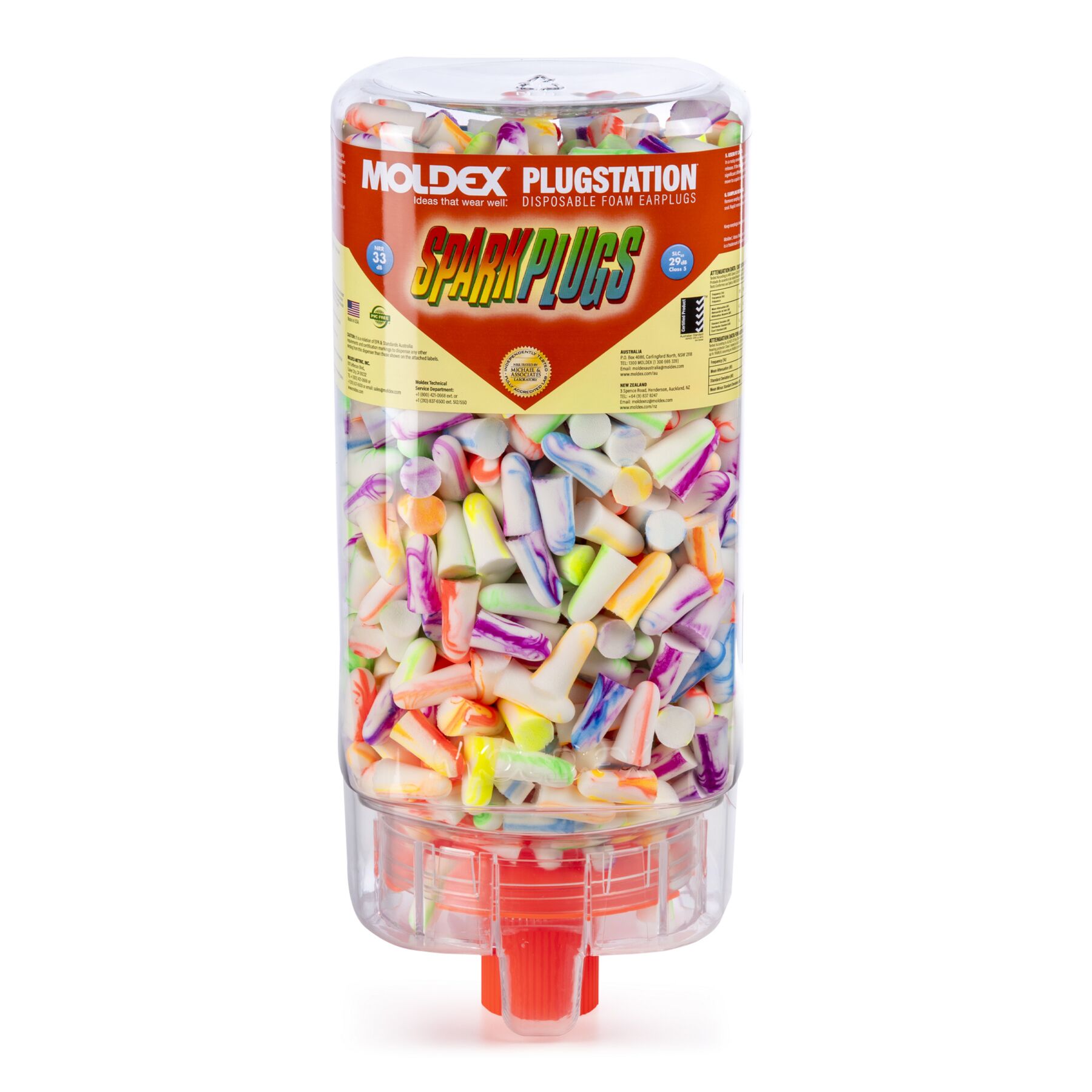SparkPlugs® PlugStation® 6645 Foam Earplug Dispenser 500 Pairs NRR 33dB